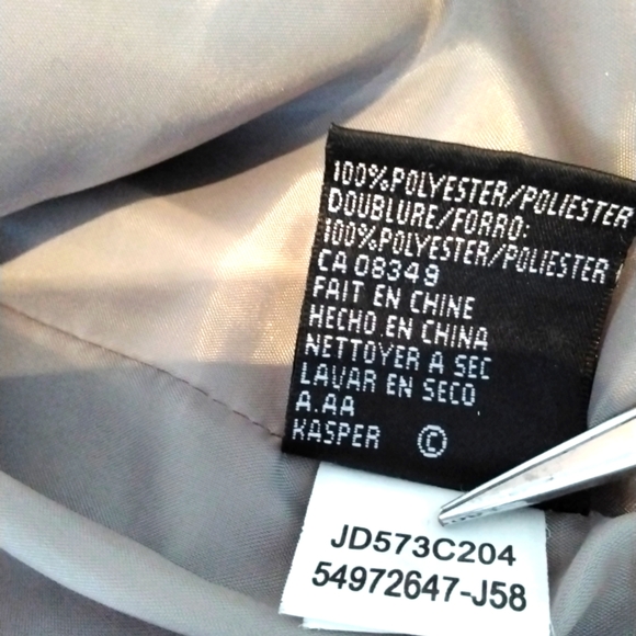 Kasper Dressy Taupe Skirt Set/Suit, size 12P - Picture 10 of 15